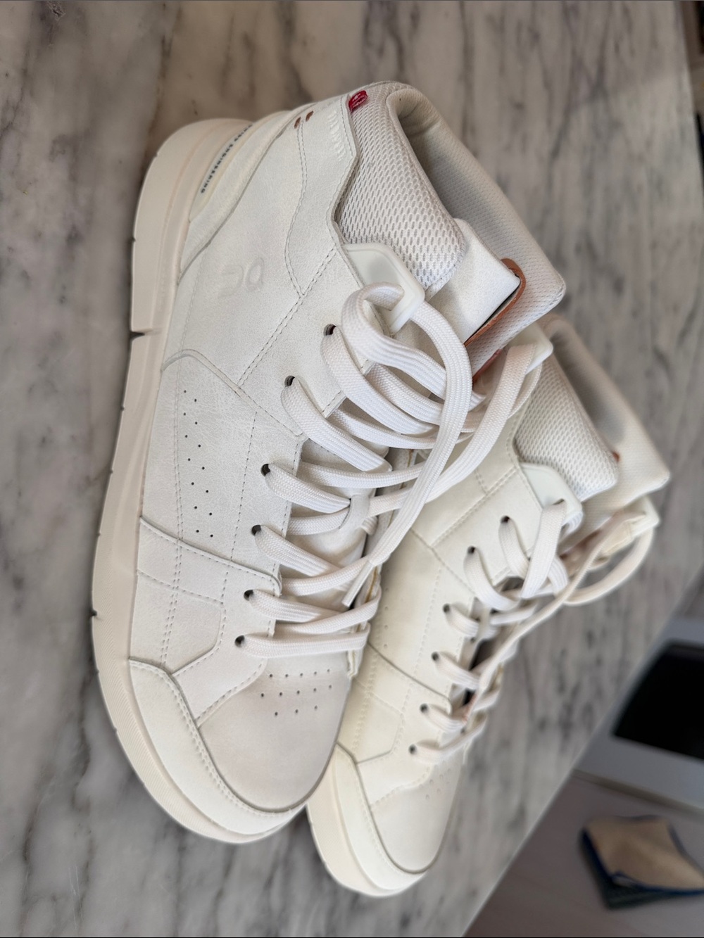 On Running the Roger White Sneakers with Tan Accents - Picture 2 of 11